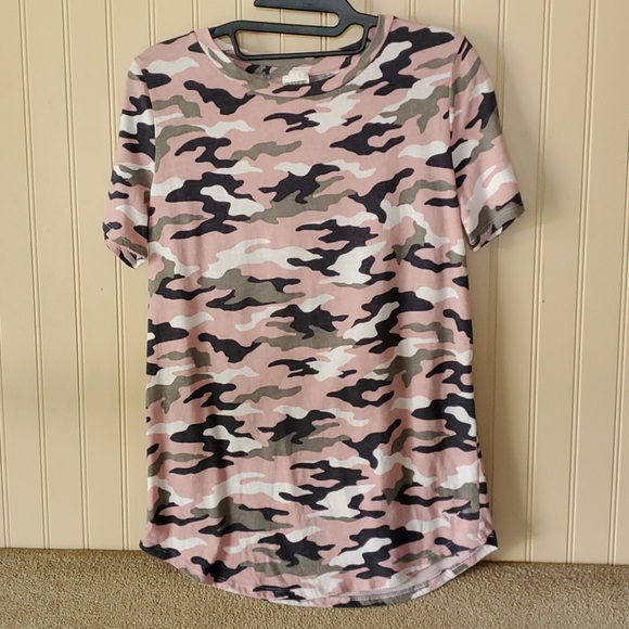 PINK Victoria's Secret tee small camo pink navy - Picture 6 of 6